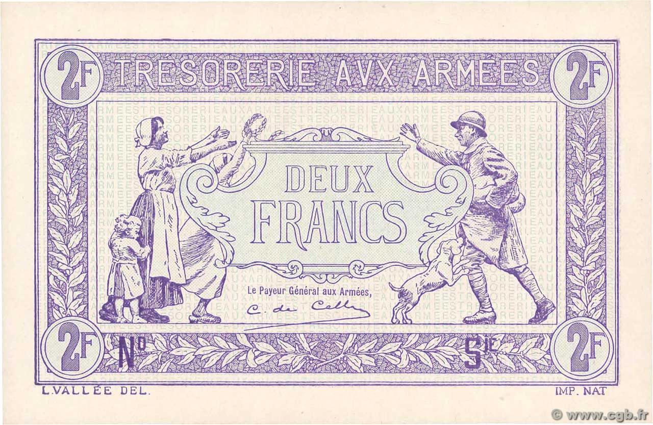 2 Francs TRÉSORERIE AUX ARMÉES Épreuve FRANKREICH  1919 VF.05.00Ec ST