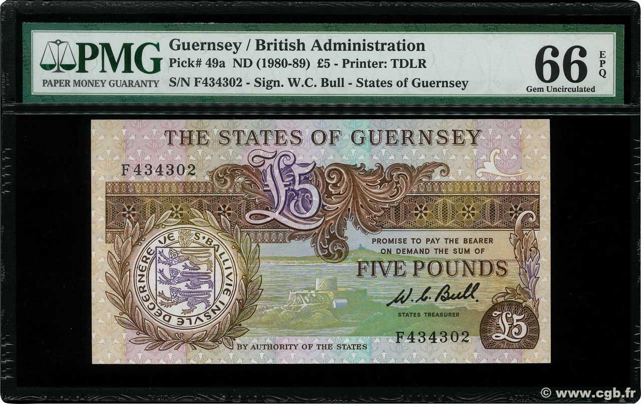 5 Pounds GUERNSEY  1980 P.49a ST