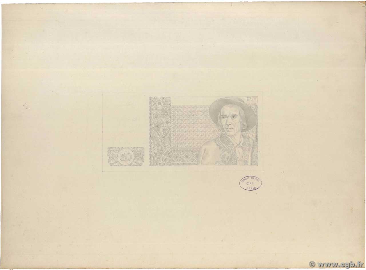 50 Zlotych Dessin POLAND  1939 P.084s UNC