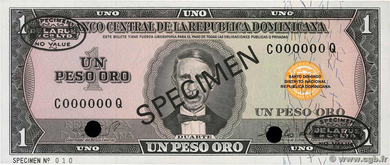 1 Peso Oro Spécimen RÉPUBLIQUE DOMINICAINE  1973 P.107a ST