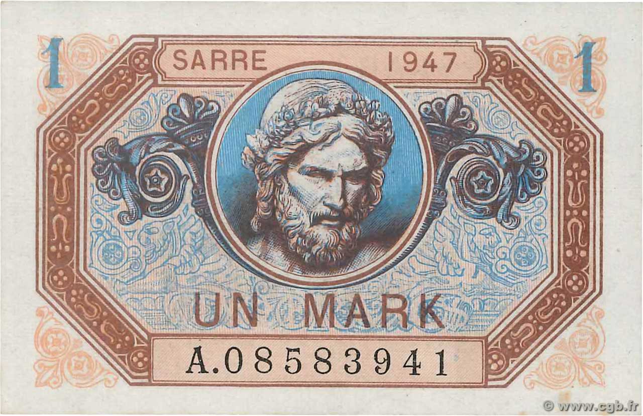 1 Mark SARRE FRANCE  1947 VF.44.01 pr.SUP