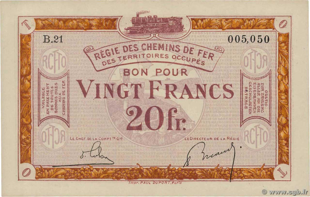 20 Francs FRANCE regionalism and various  1923 JP.135.08 AU