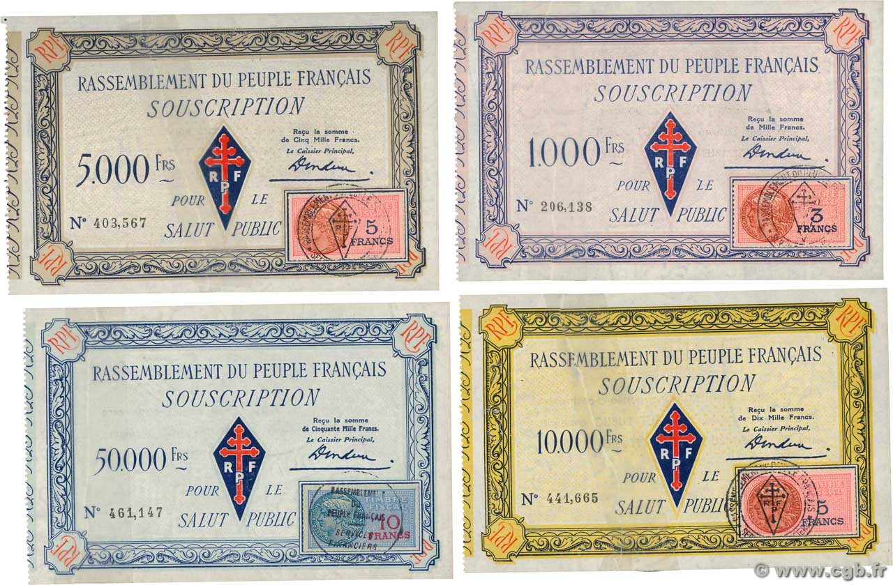 50000 Francs Lot FRANCE regionalism and various  1947  XF