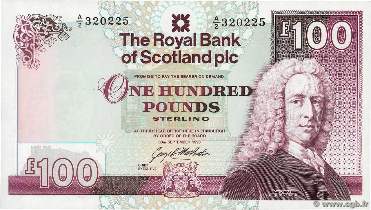 100 Pounds SCOTLAND  1998 P.350b SC