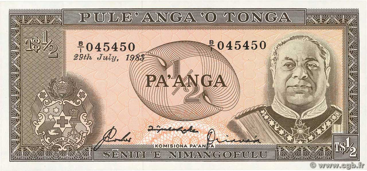 1/2 Pa anga Numéro spécial TONGA  1983 P.18c FDC