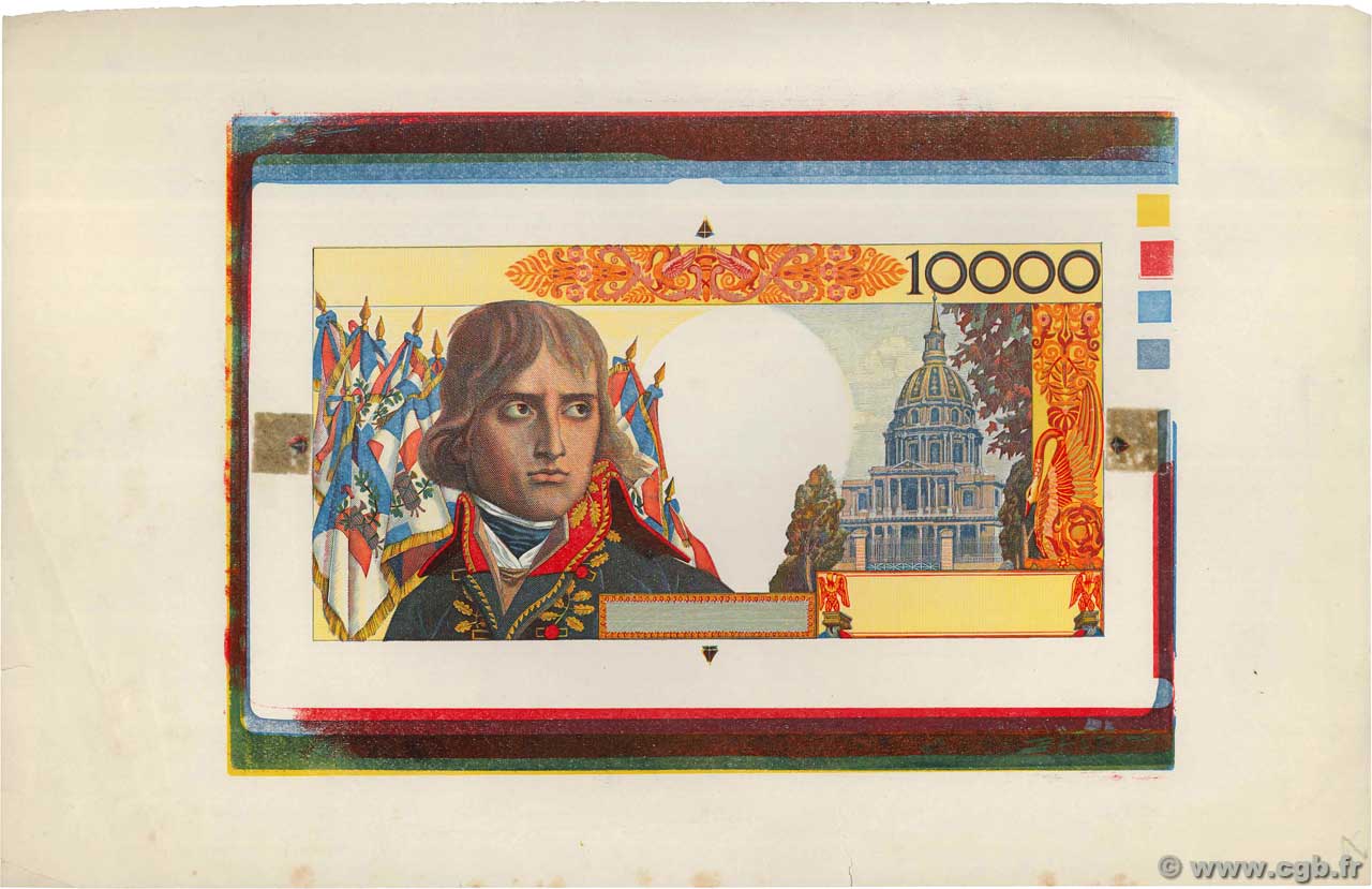 10000 Francs BONAPARTE Épreuve FRANCIA  1955 F.51.00E EBC