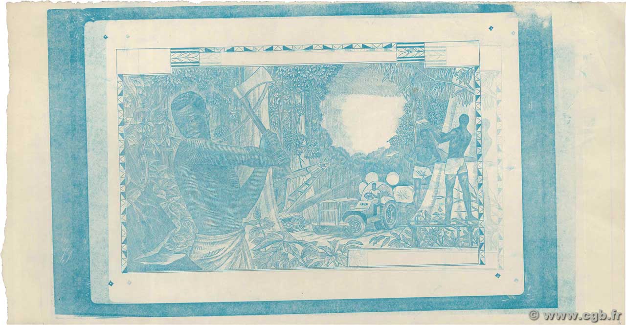 1000 Francs Épreuve EQUATORIAL AFRICAN STATES (FRENCH)  1963 P.05E VZ