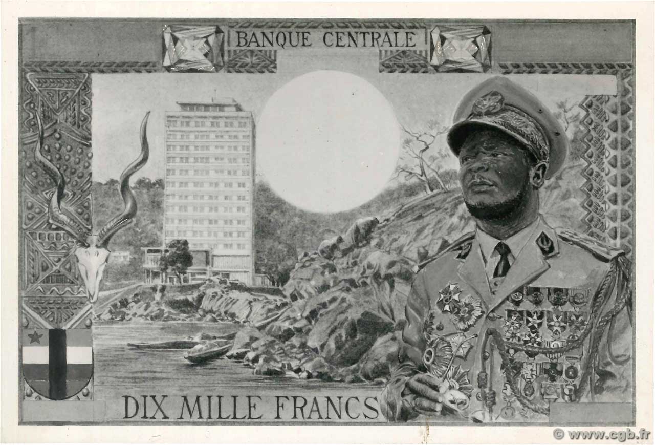 10000 Francs Photo ÉTATS DE L AFRIQUE ÉQUATORIALE  1968 P.07E SPL