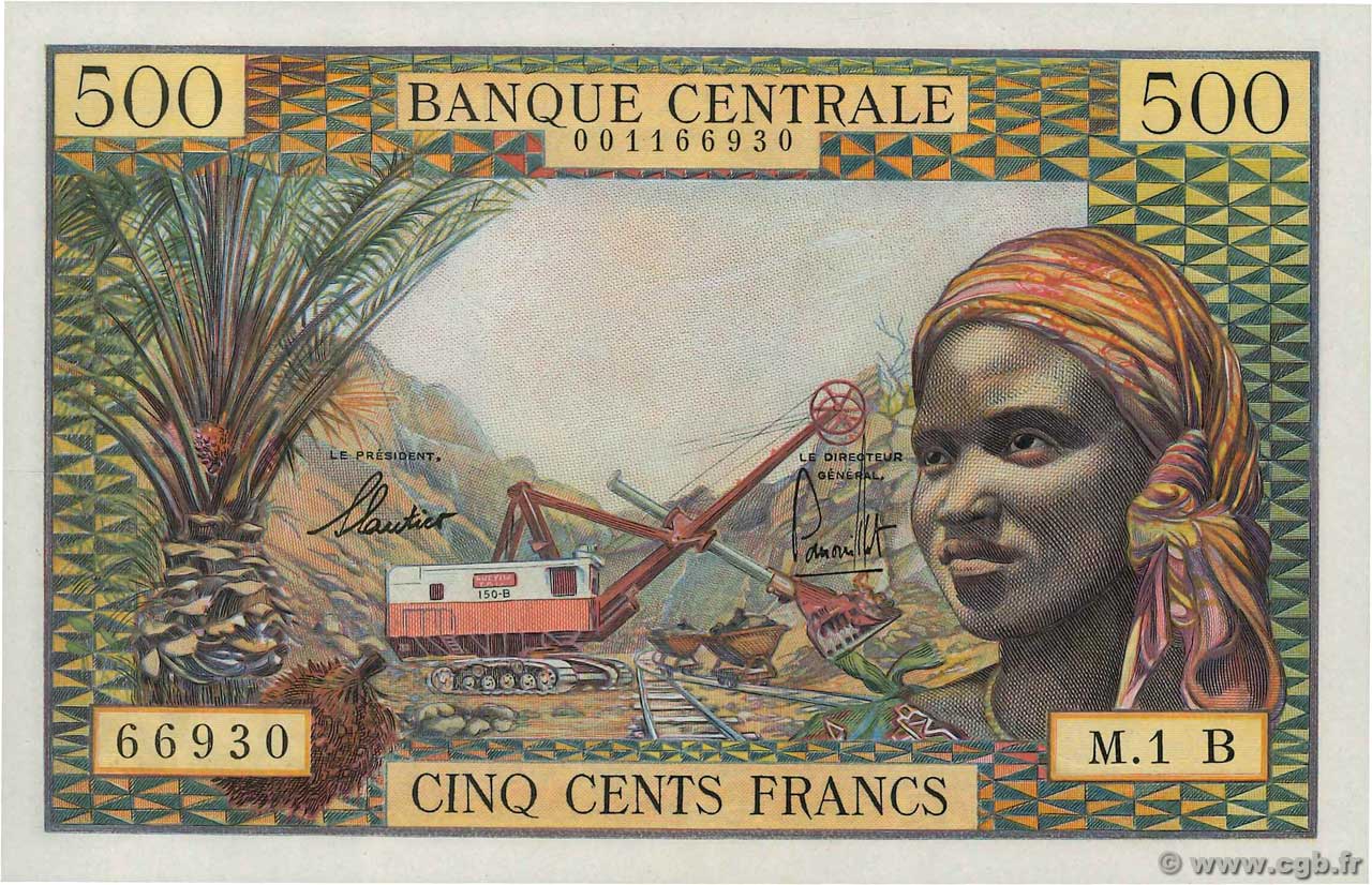 500 Francs ÉTATS DE L AFRIQUE ÉQUATORIALE  1963 P.04b SPL+