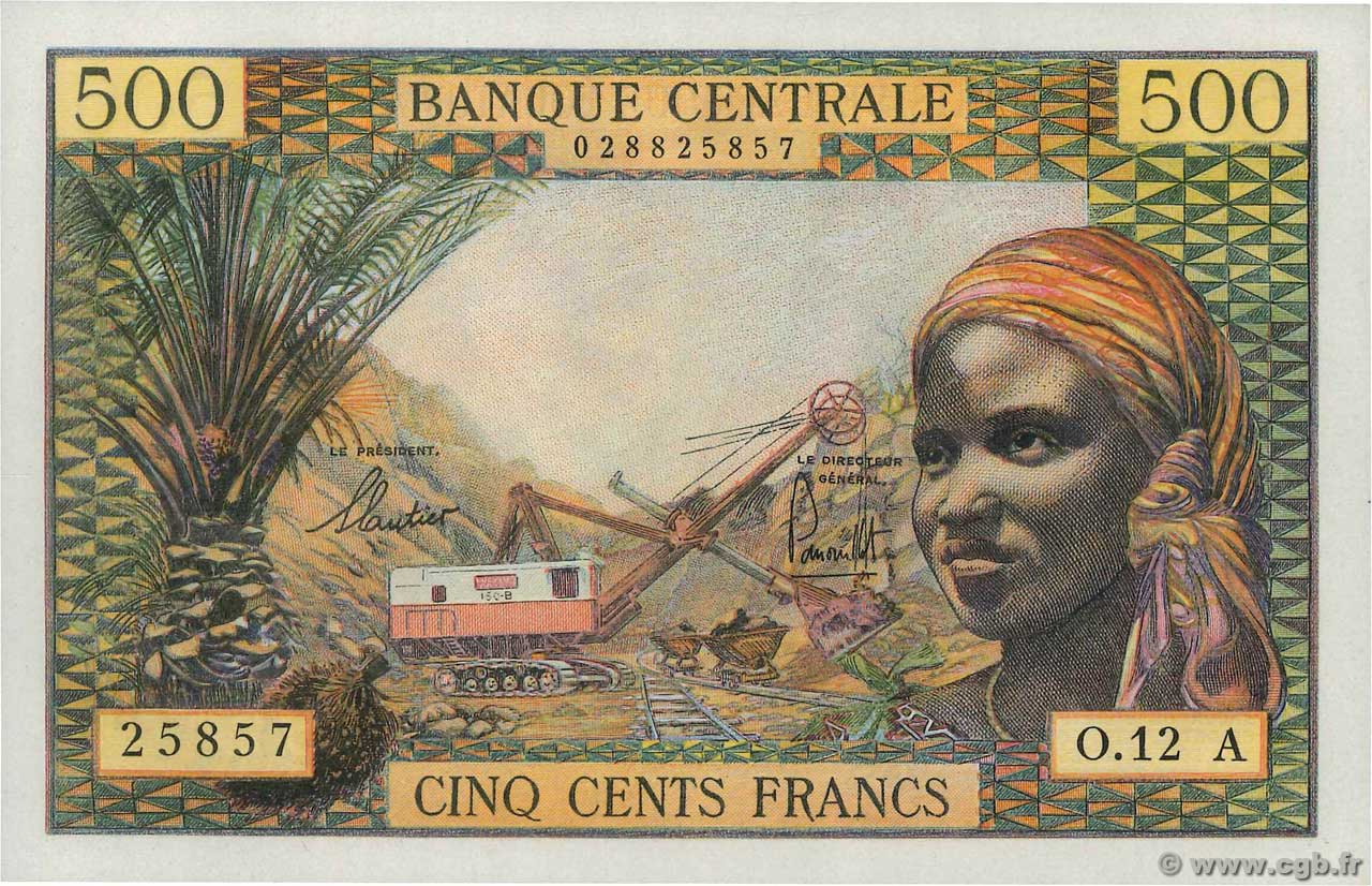 500 Francs ÉTATS DE L AFRIQUE ÉQUATORIALE  1965 P.04e pr.NEUF