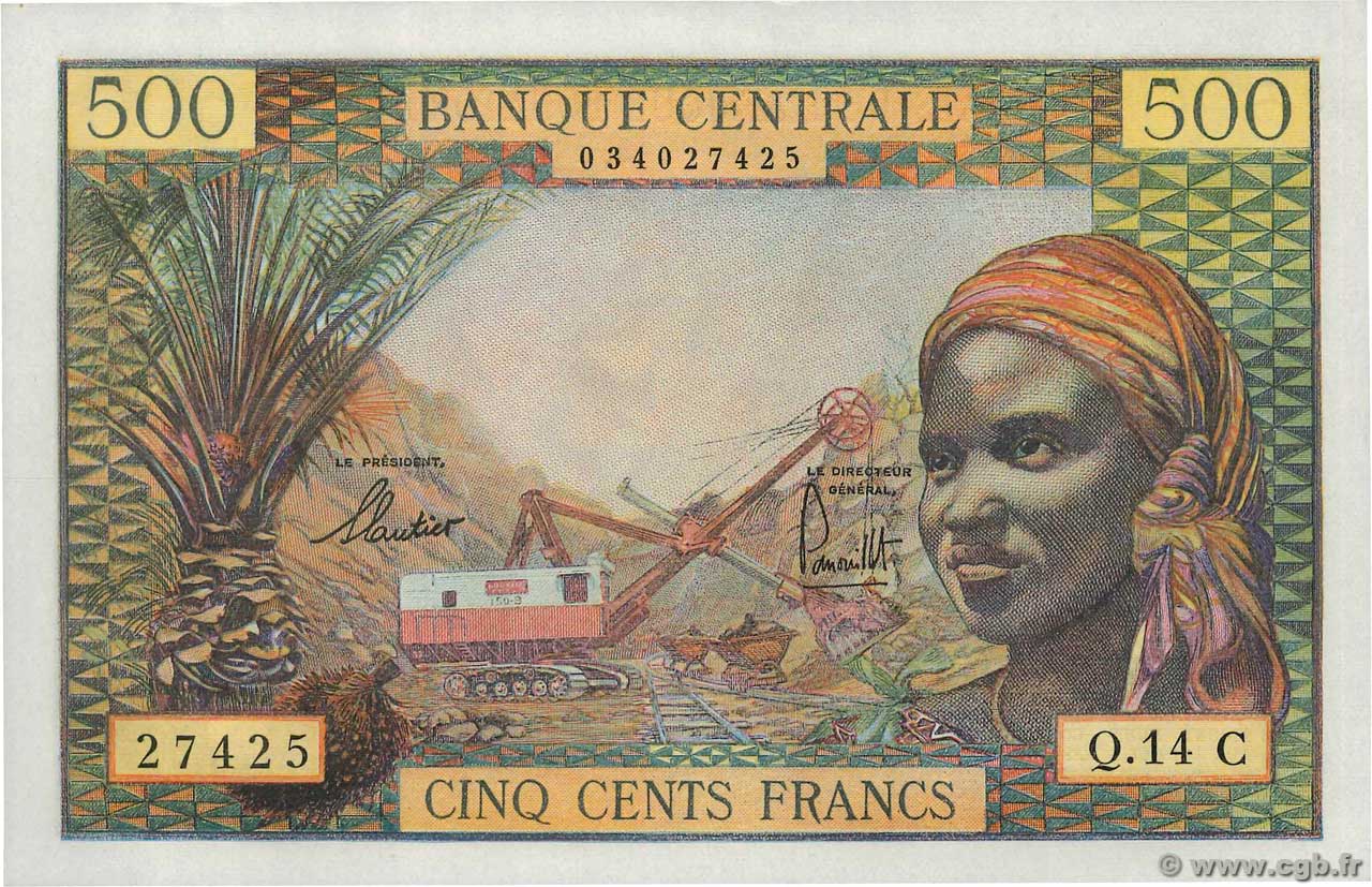 500 Francs EQUATORIAL AFRICAN STATES (FRENCH)  1965 P.04g fST+