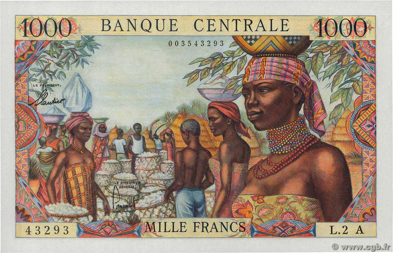 1000 Francs ÉTATS DE L AFRIQUE ÉQUATORIALE  1963 P.05a SPL+
