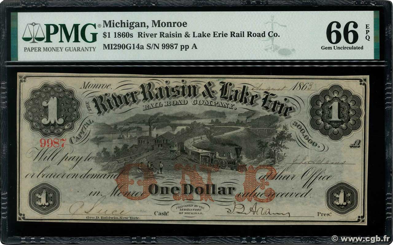 1 Dollar VEREINIGTE STAATEN VON AMERIKA Monroe 1863  ST