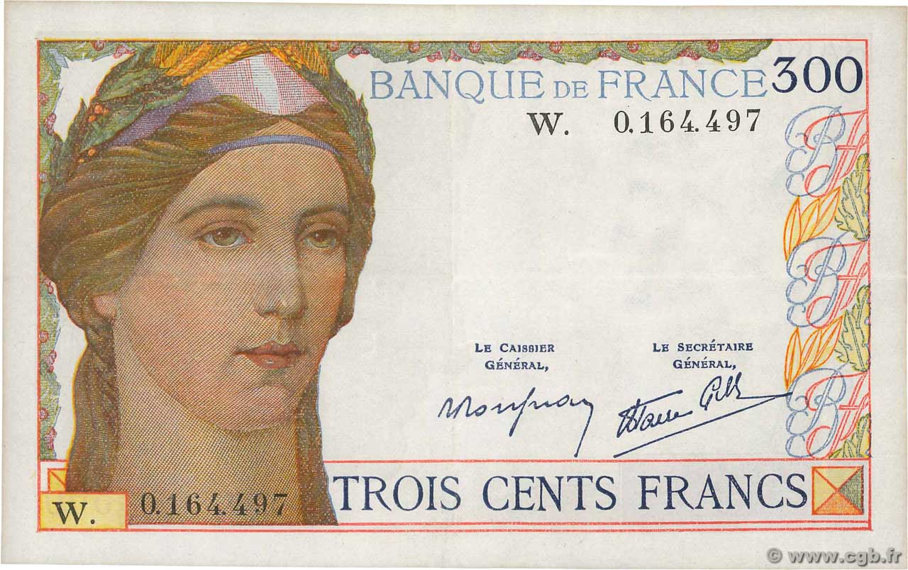 300 Francs FRANCE  1938 F.29.02 SUP