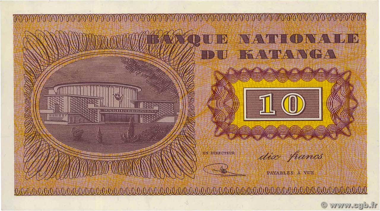 10 Francs KATANGA 1960 P.05a 4450429 Billets