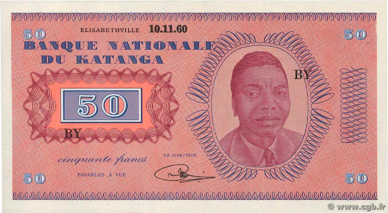 50 Francs Non émis KATANGA  1960 P.07r fST+