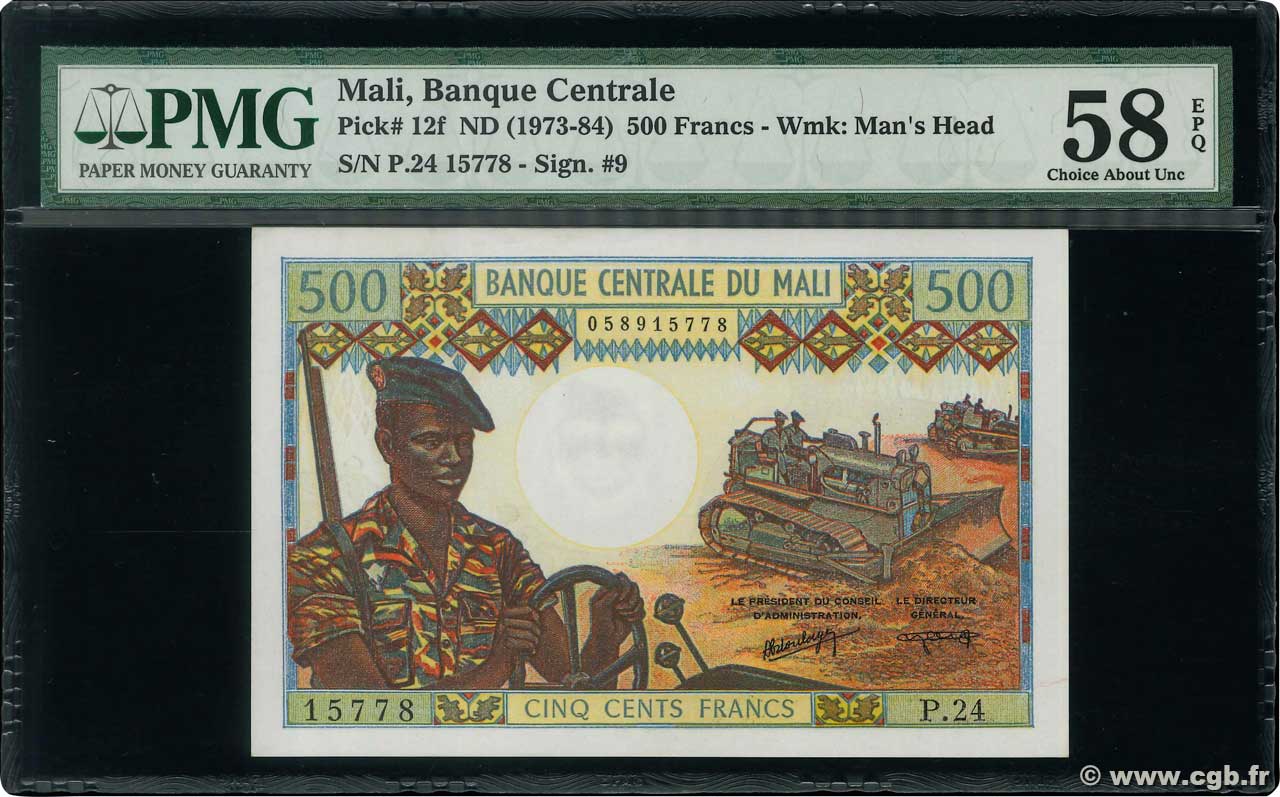 500 Francs MALI  1973 P.12f fST