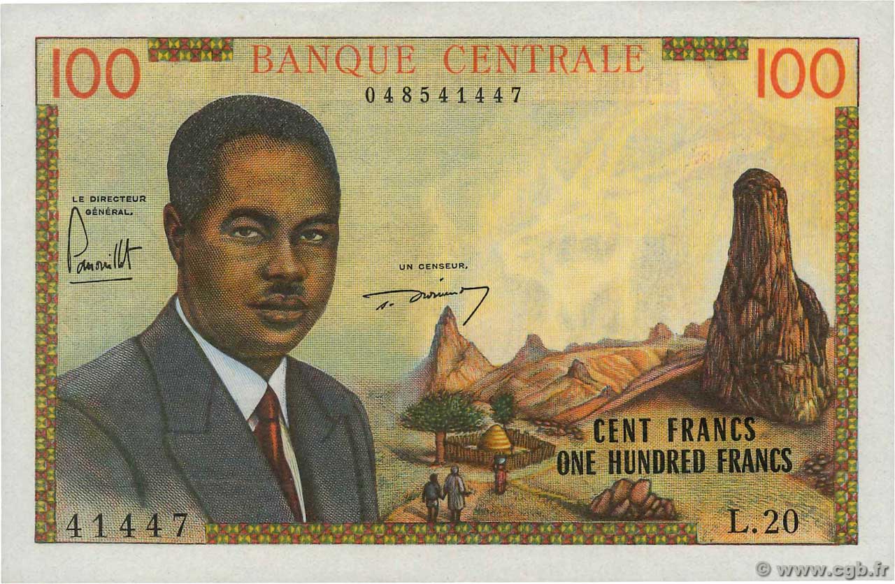100 Francs CAMEROON  1962 P.10a XF
