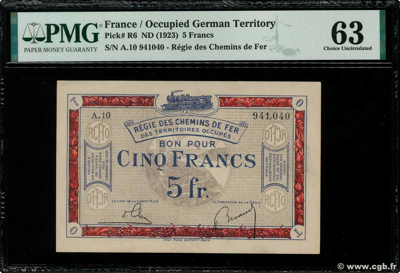 5 Francs FRANCE regionalismo e varie  1923 JP.135.06 q.FDC