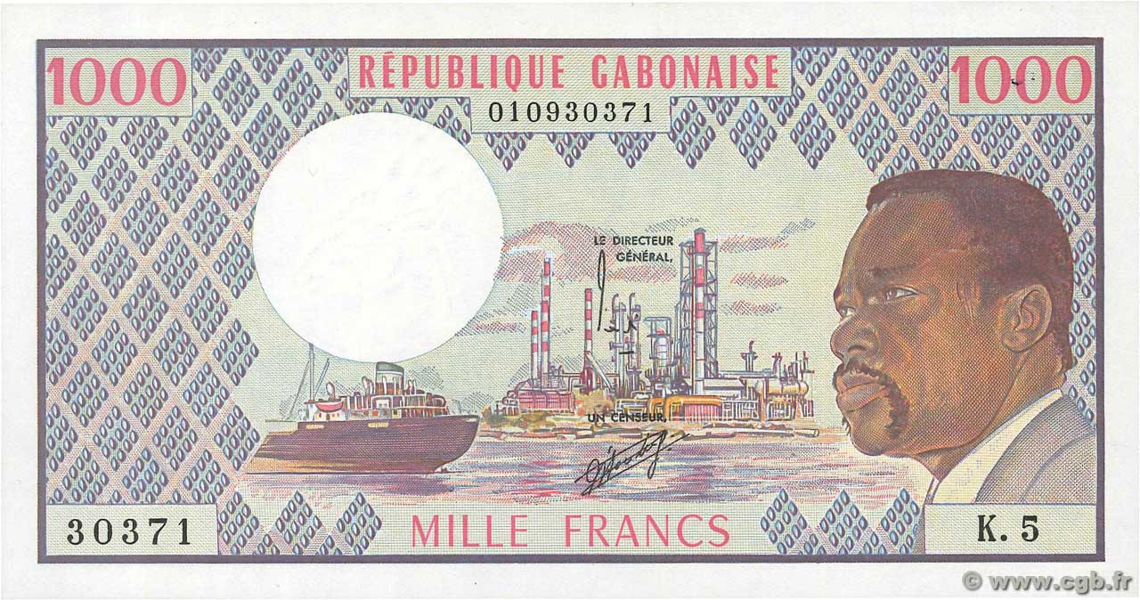 1000 Francs GABON  1978 P.03c AU+