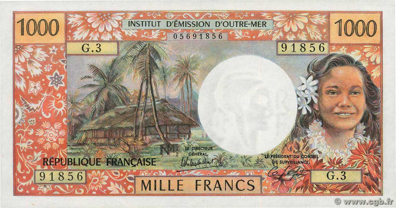 1000 Francs NOUVELLE CALÉDONIE Nouméa 1983 P.64b SC+