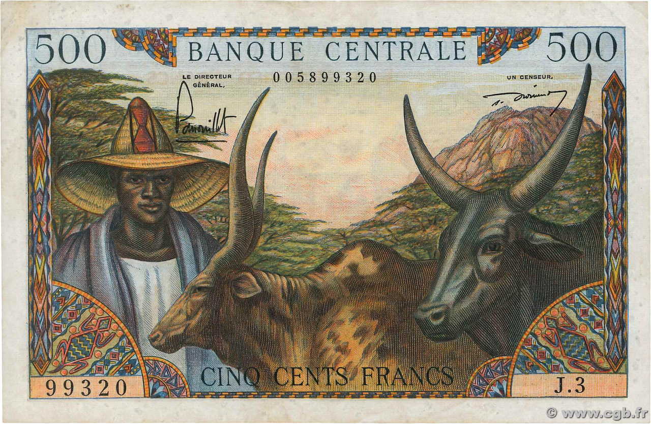 500 Francs CAMEROUN  1962 P.11 TB+