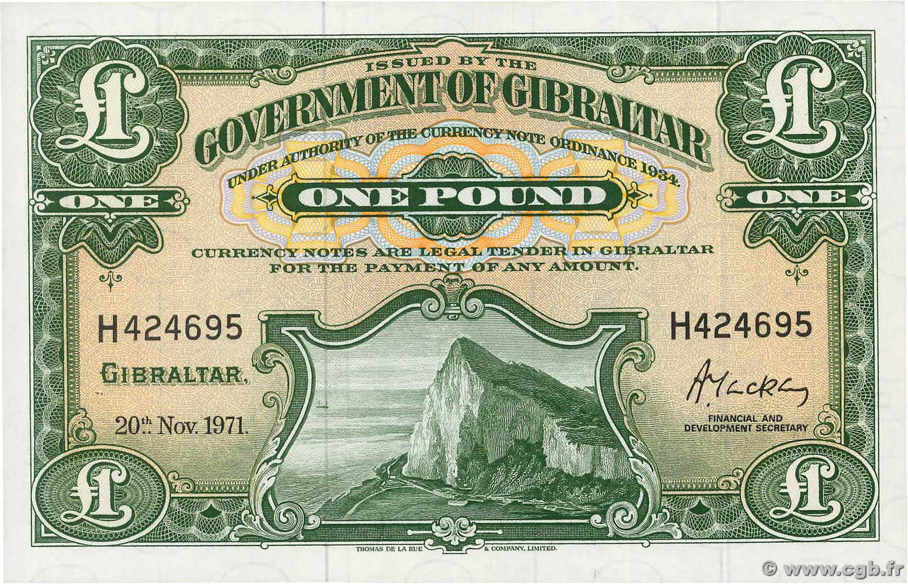 1 Pound GIBRALTAR  1971 P.18b ST