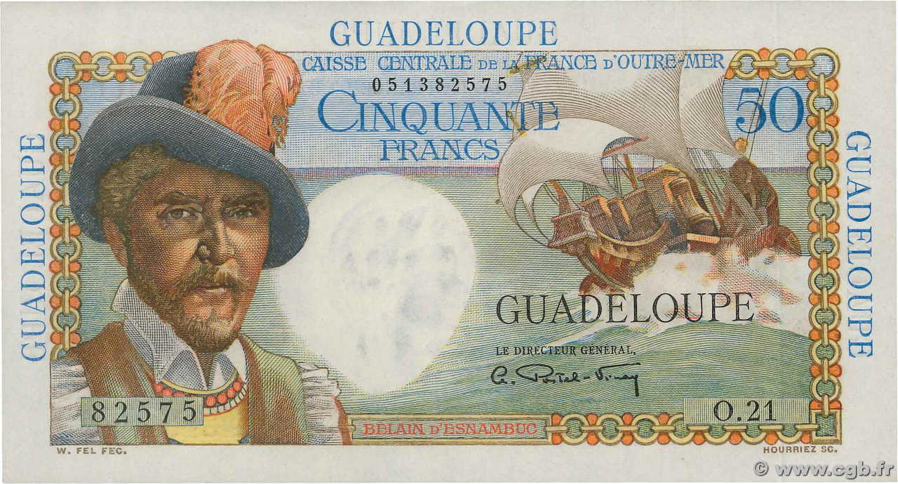 50 Francs Belain d Esnambuc GUADELOUPE  1946 P.34 AU-