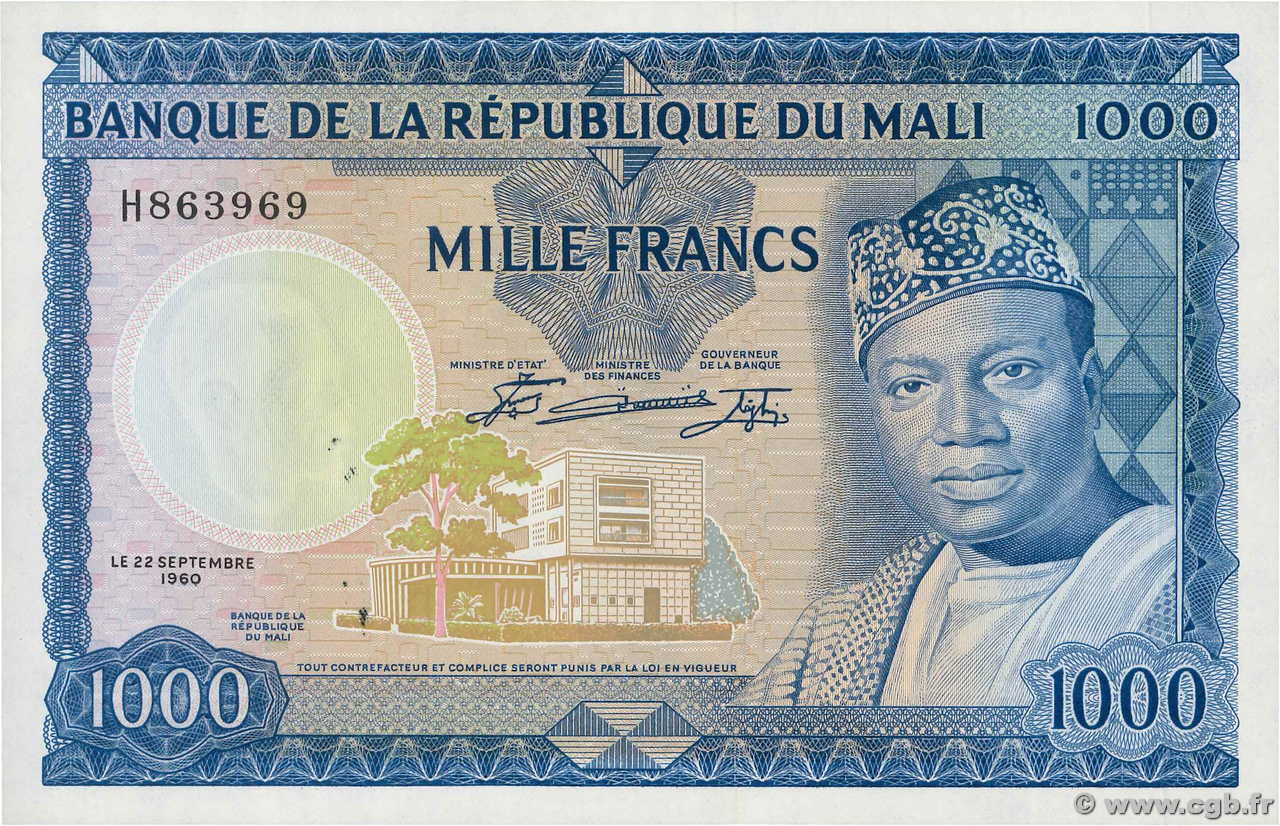 1000 Francs MALI  1960 P.09 AU
