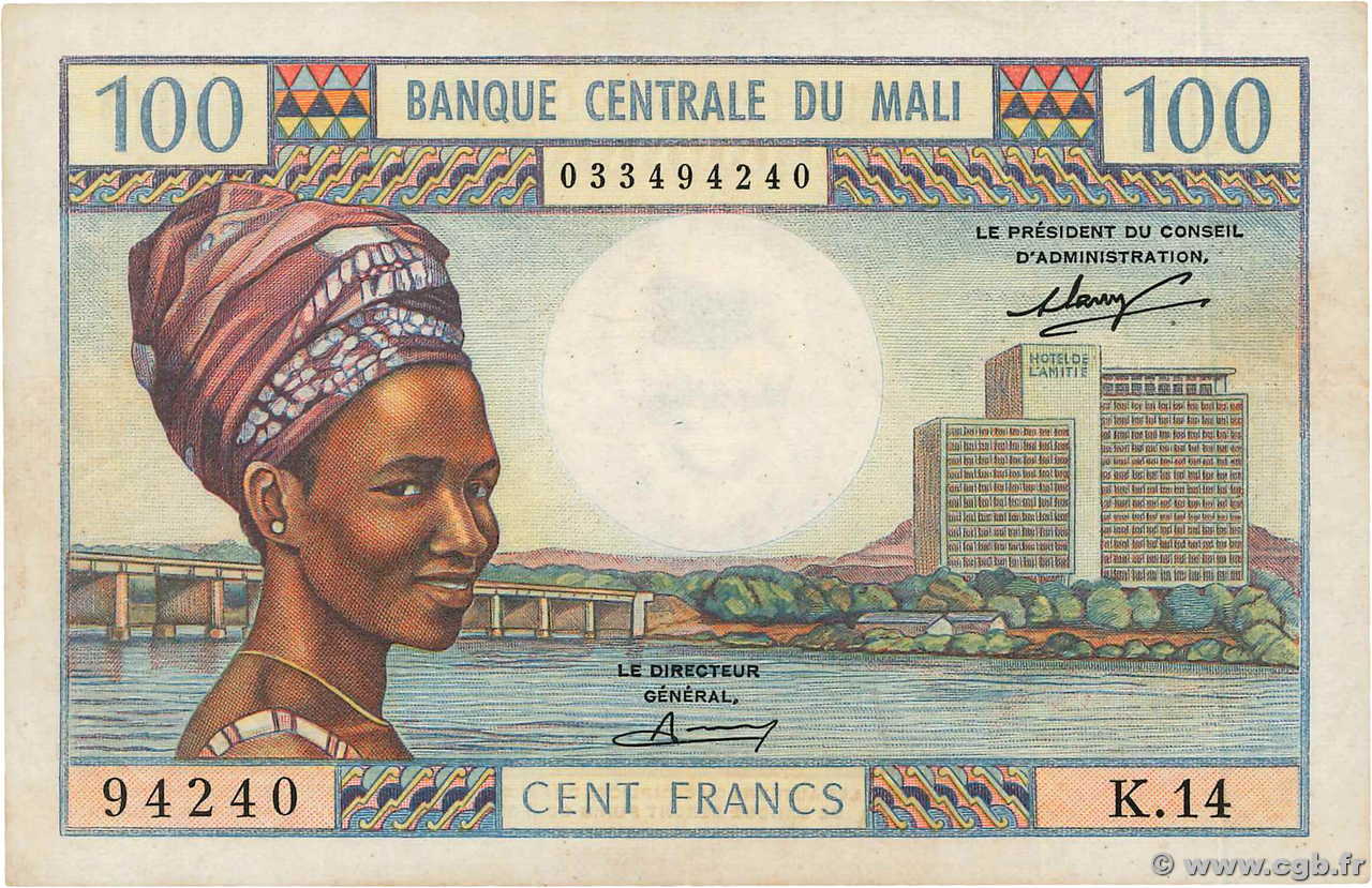 100 Francs MALI  1972 P.11 TTB