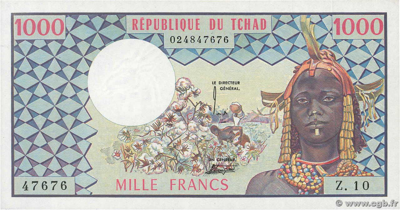 1000 Francs TCHAD  1978 P.03b pr.NEUF
