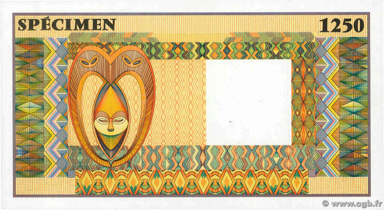 (1250 Francs) Échantillon FRENCH WEST AFRICA  1990 P.--s SC+