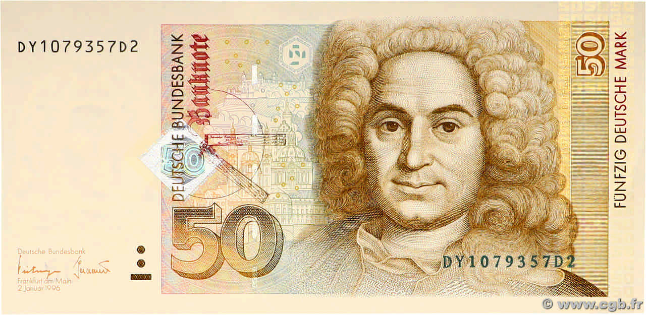50 Deutsche Mark ALLEMAGNE FÉDÉRALE  1996 P.45 SPL+
