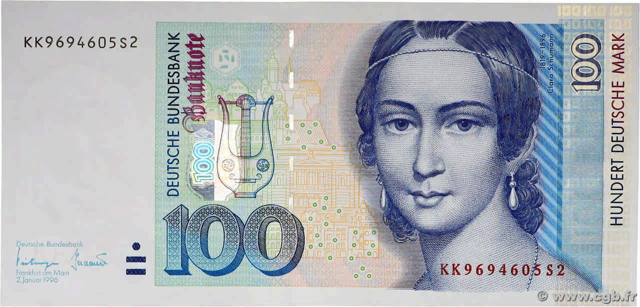 100 Deutsche Mark ALLEMAGNE FÉDÉRALE  1996 P.46 pr.NEUF