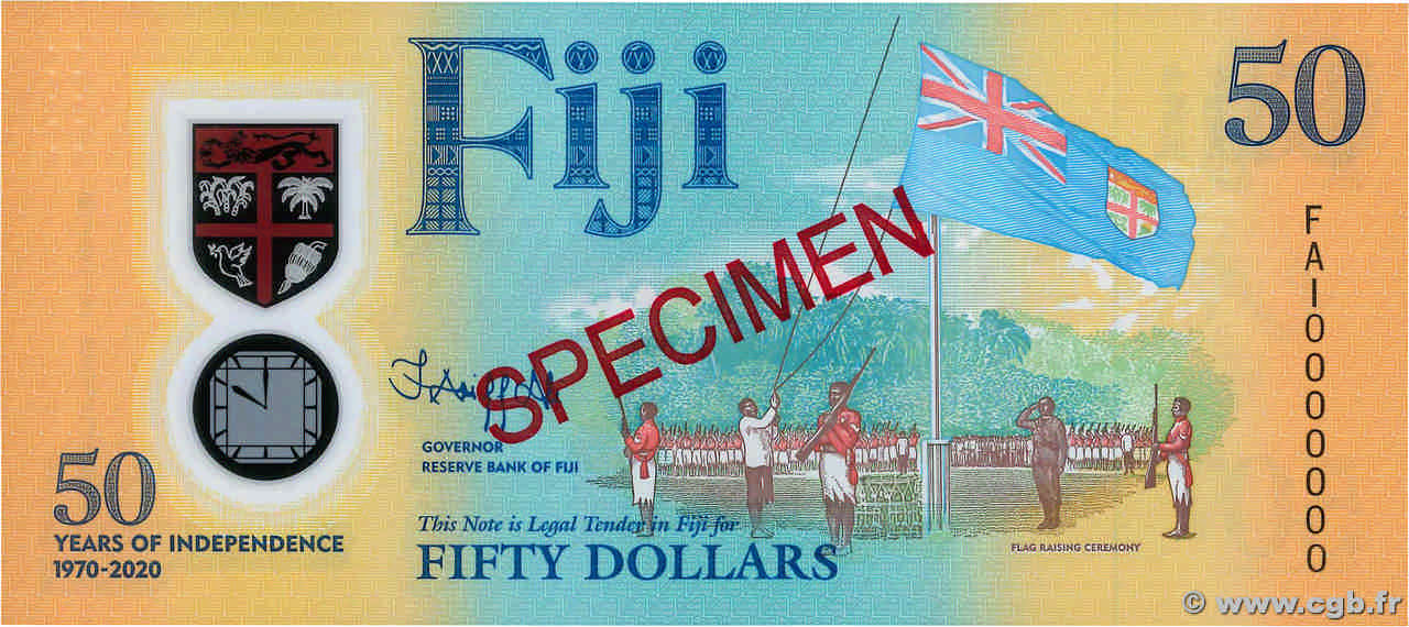 50 Dollars Spécimen FIGI  2020 P.121 FDC