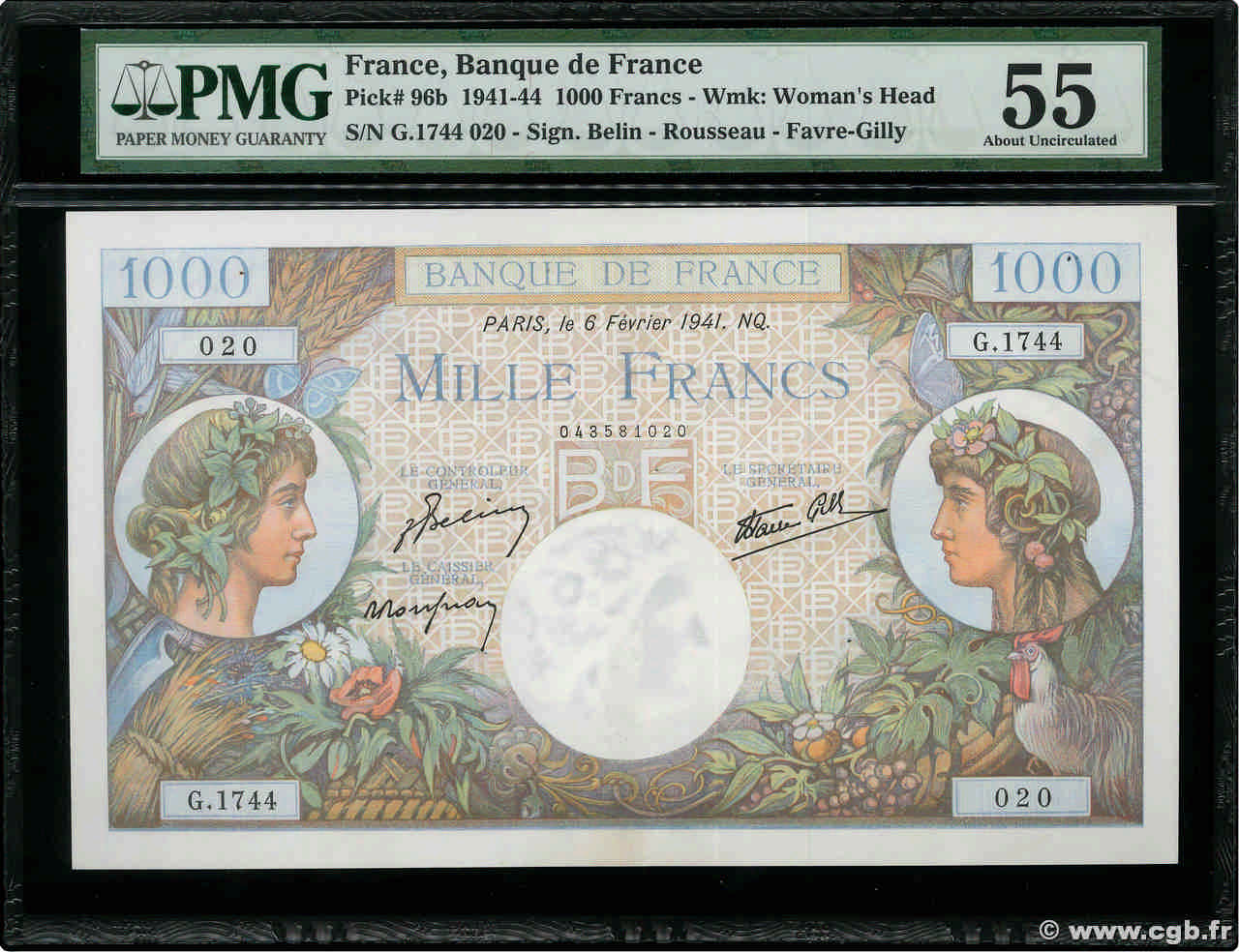 1000 Francs COMMERCE ET INDUSTRIE FRANCE  1941 F.39.04 AU