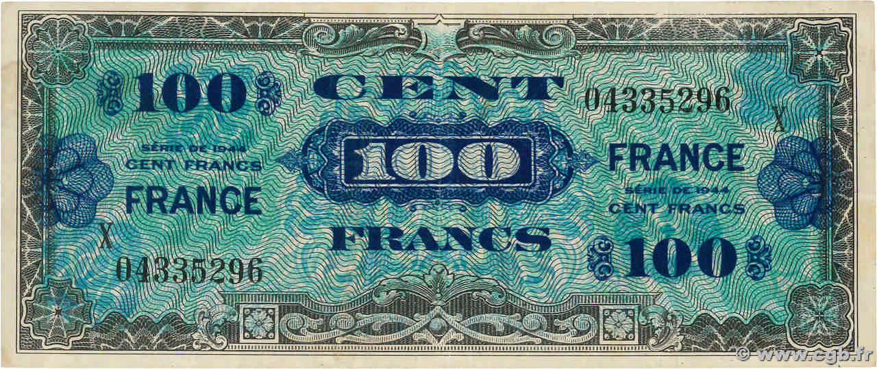 100 Francs FRANCE FRANCE  1945 VF.25.11 VF