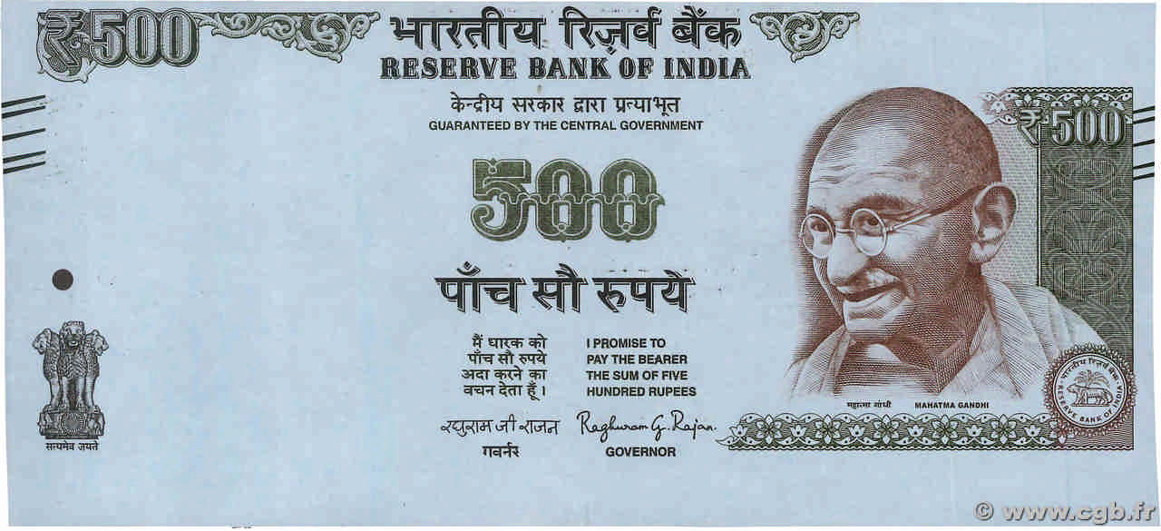 500 Rupees Épreuve INDIA
  2011 P.106p EBC+