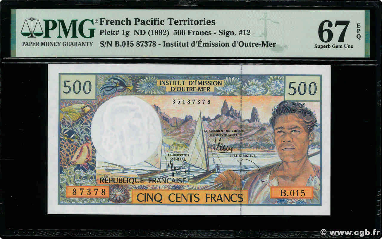 500 Francs Numéro radar POLYNÉSIE, TERRITOIRES D OUTRE MER  2000 P.01g NEUF