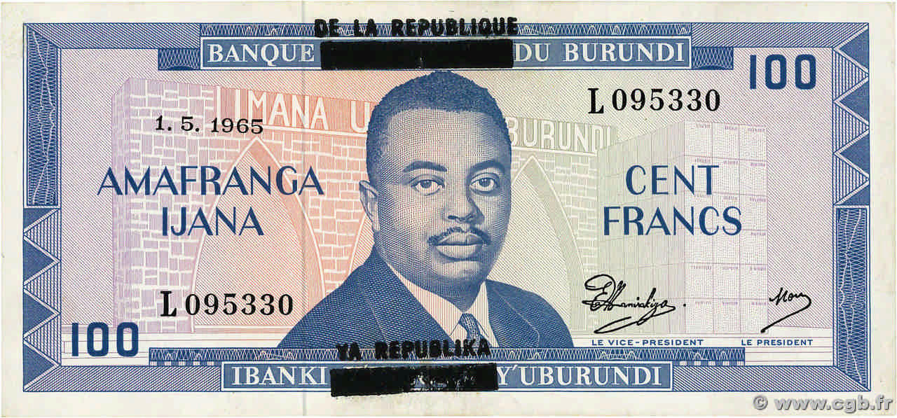 100 Francs BURUNDI  1965 P.17a EBC