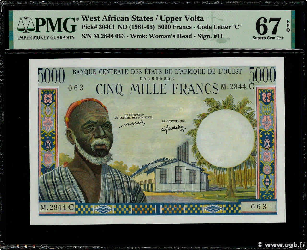 5000 Francs ÉTATS DE L AFRIQUE DE L OUEST  1977 P.304Cl NEUF