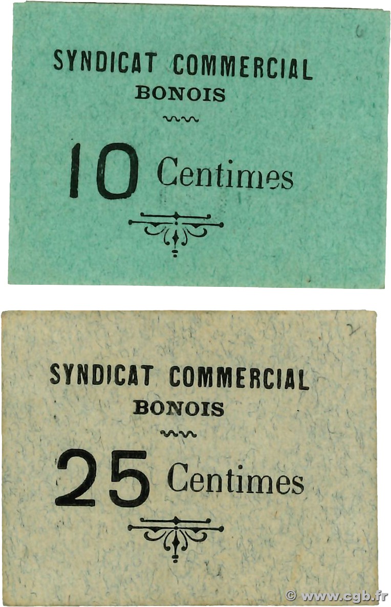 10 et 25 Centimes Lot ALGÉRIE Bône 1916 K.311 et K.312 SUP