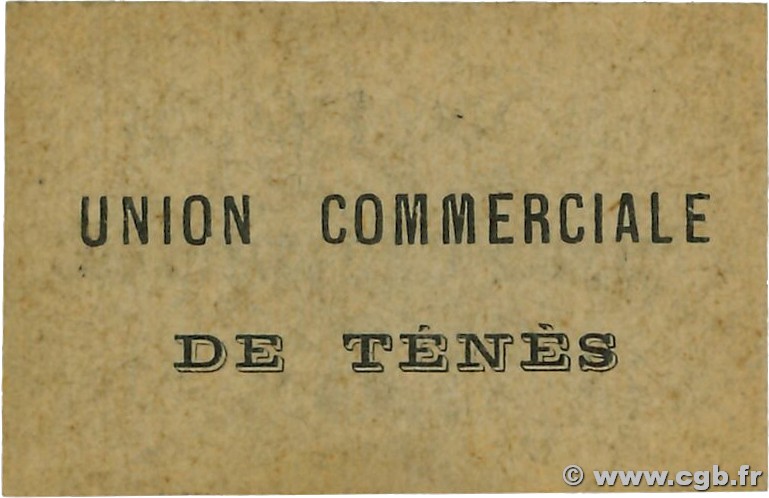 5 Centimes  ALGÉRIE Ténès 1916 K.383 NEUF