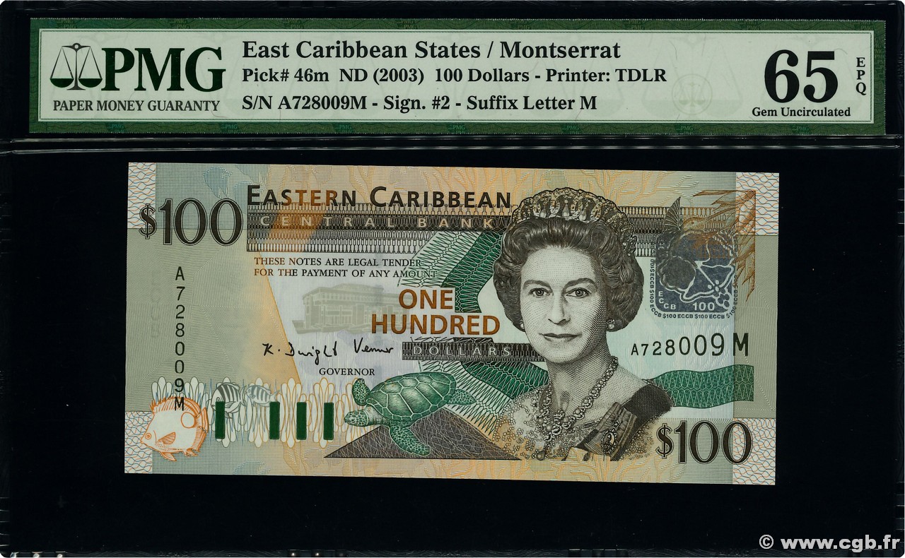100 Dollars EAST CARIBBEAN STATES  2003 P.46m ST