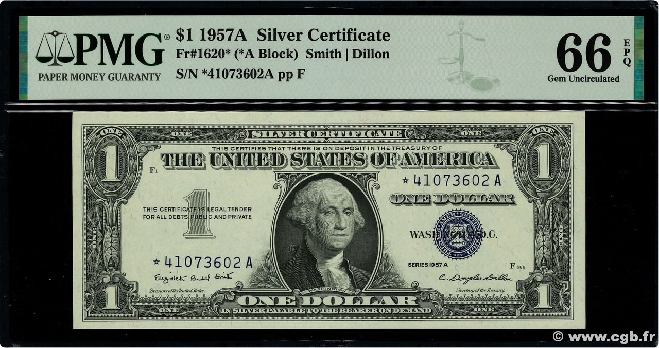 1 Dollar Remplacement VEREINIGTE STAATEN VON AMERIKA  1957 P.419a ST