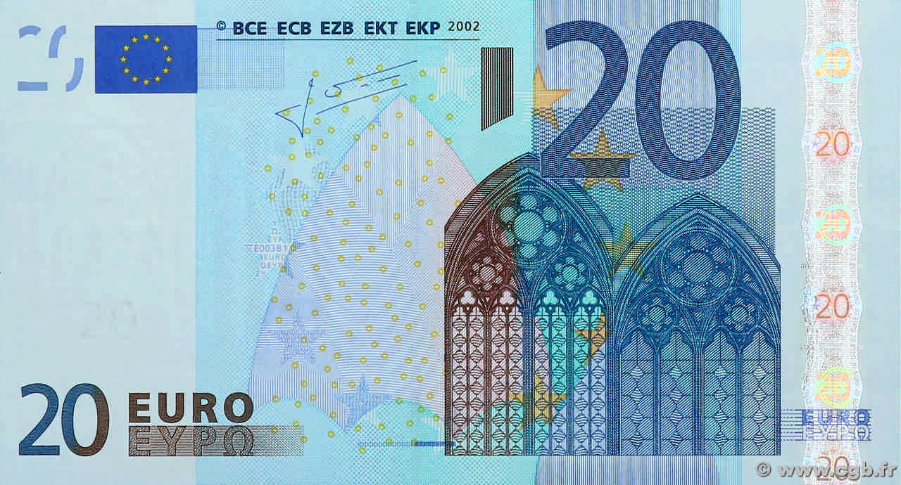 20 Euro EUROPA  2002 P.10h UNC