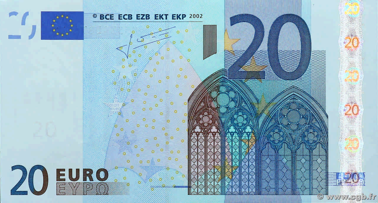 20 Euro EUROPA  2002 P.10h UNC-