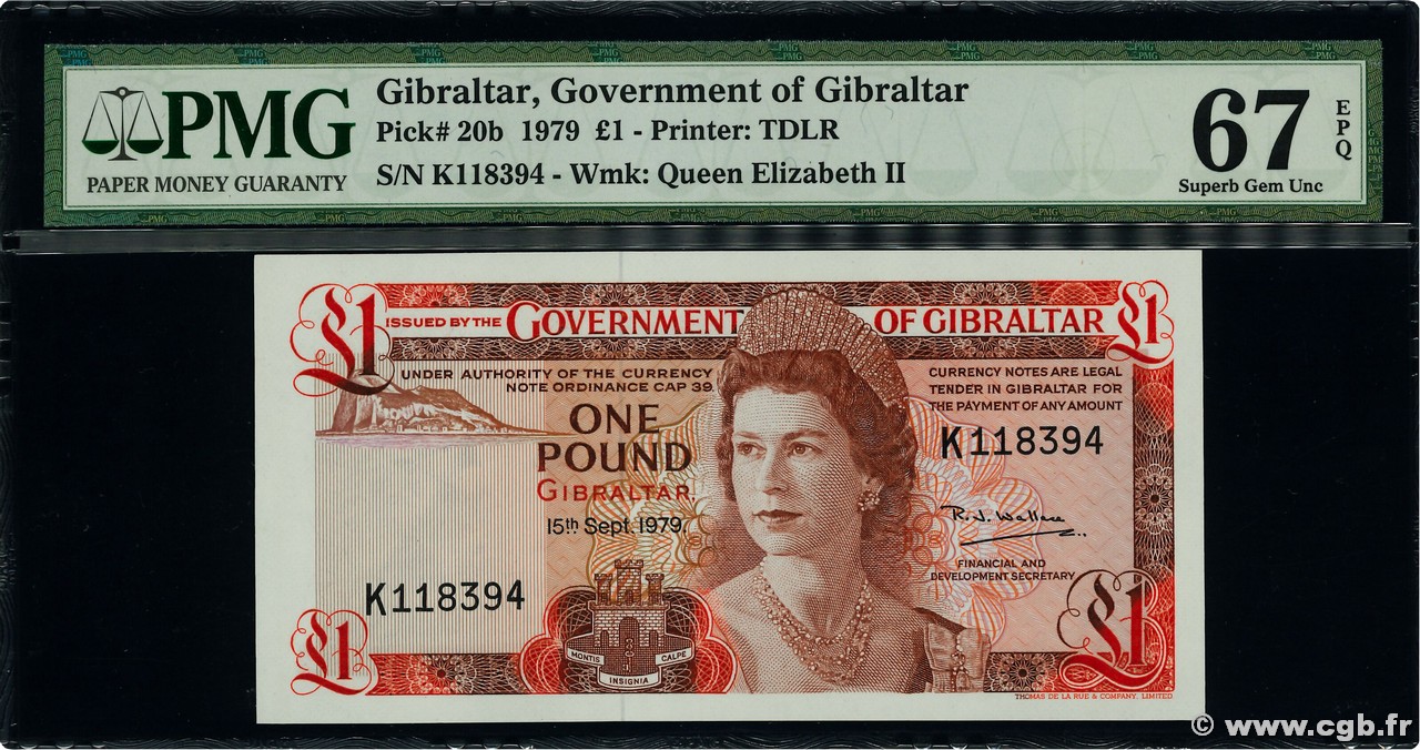 1 Pound GIBRALTAR  1979 P.20b UNC