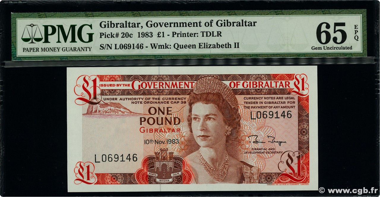 1 Pound GIBRALTAR  1983 P.20c ST