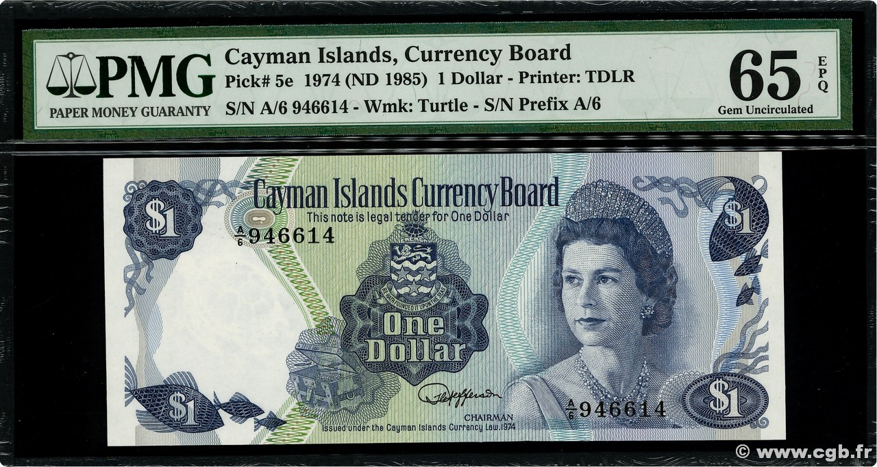 1 Dollar ISLAS CAIMáN  1985 P.05e FDC